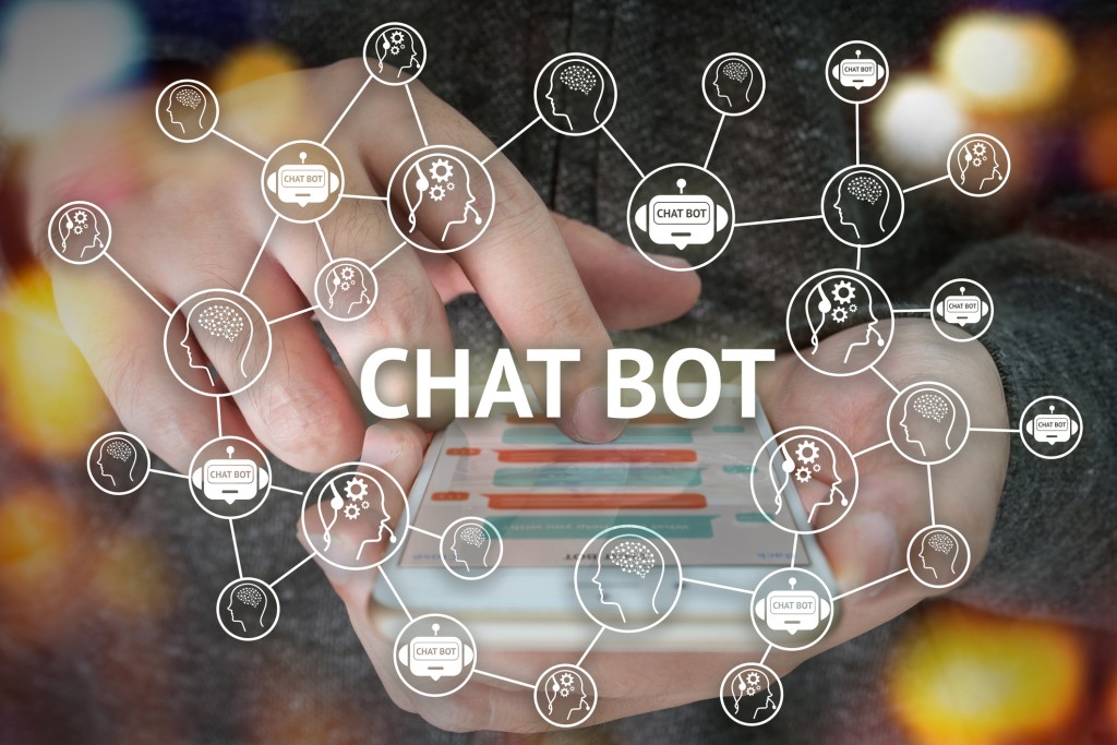 Chatbot on smartphone and future IT trends. 